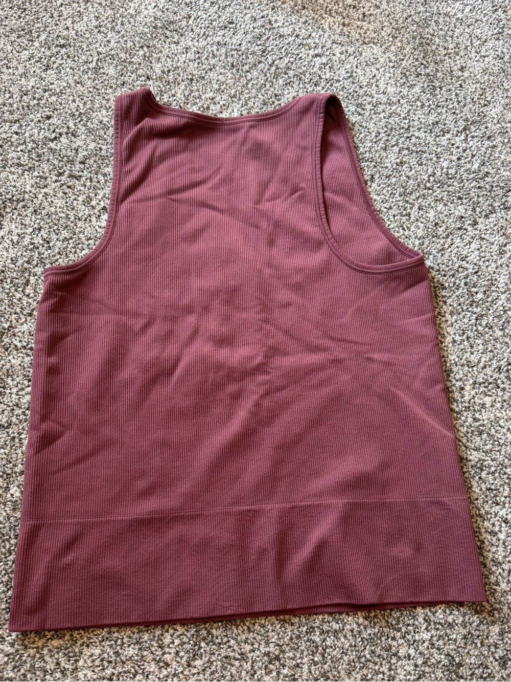 Athleta Mauve Ribbed V-Neck Tank, NWOT, size L - Picture 5 of 5